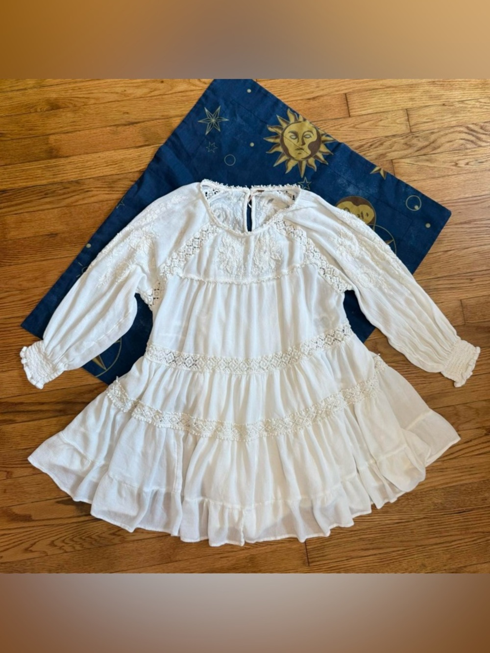 Free People piece of your heart embroidered dress size small